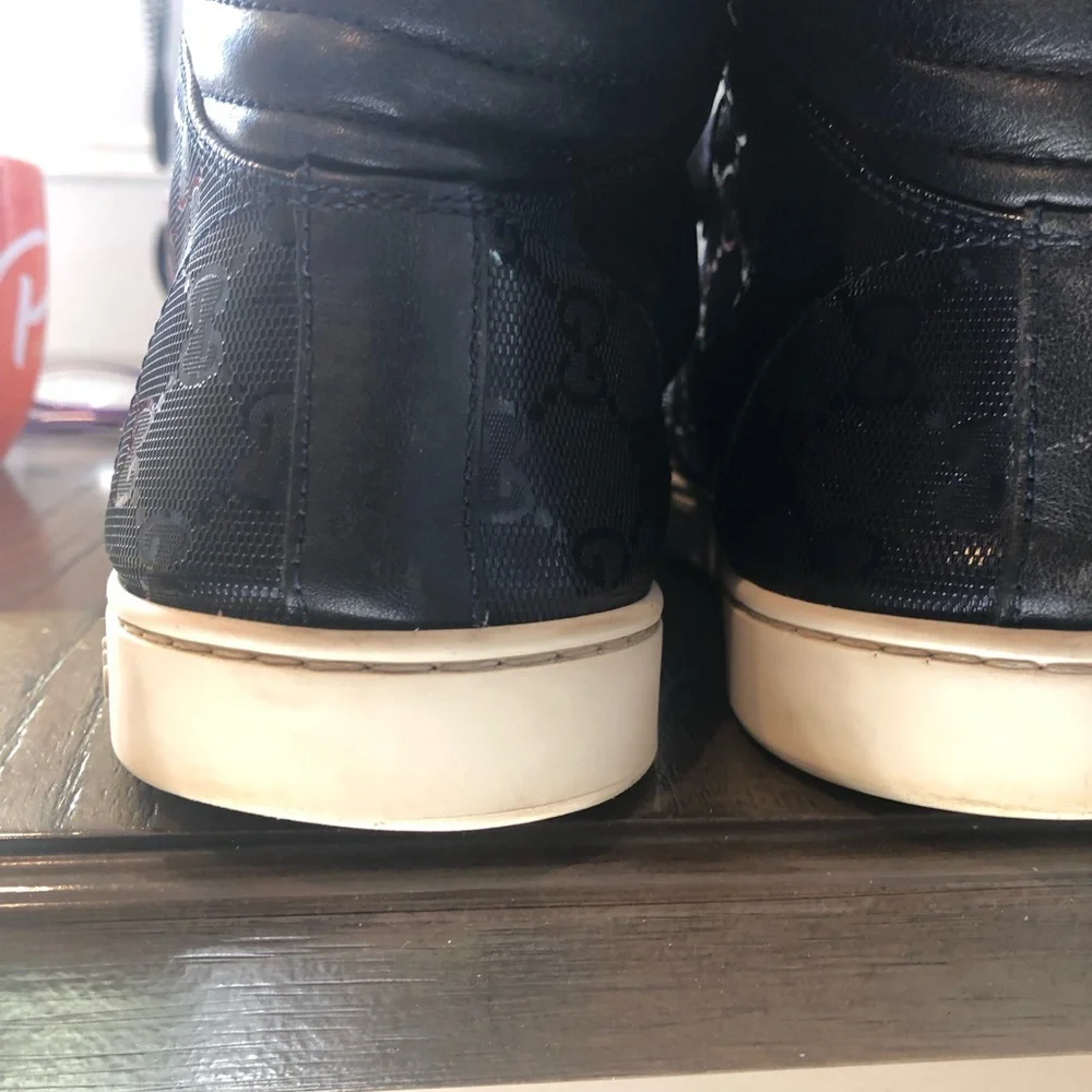 Gucci Imprime Monogram GG Mens Sneakers High-Top navy blue